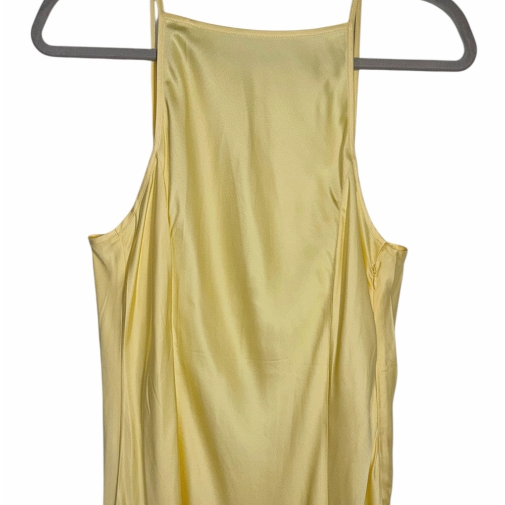 Rumored Yellow Banana Mirielle Backless Silky Formal Prom Maxi Dress - Picture 7 of 13